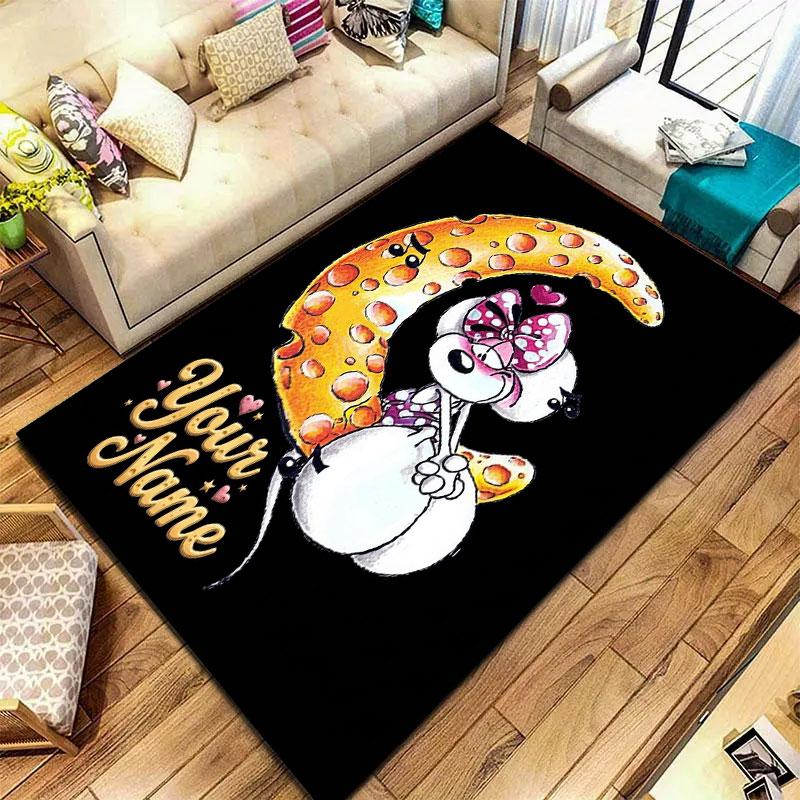 Diddl Custom Name Carpet Rug for Living Room Bedroom Home Sofa Decoration,Kids play Non-slip Floor Mat