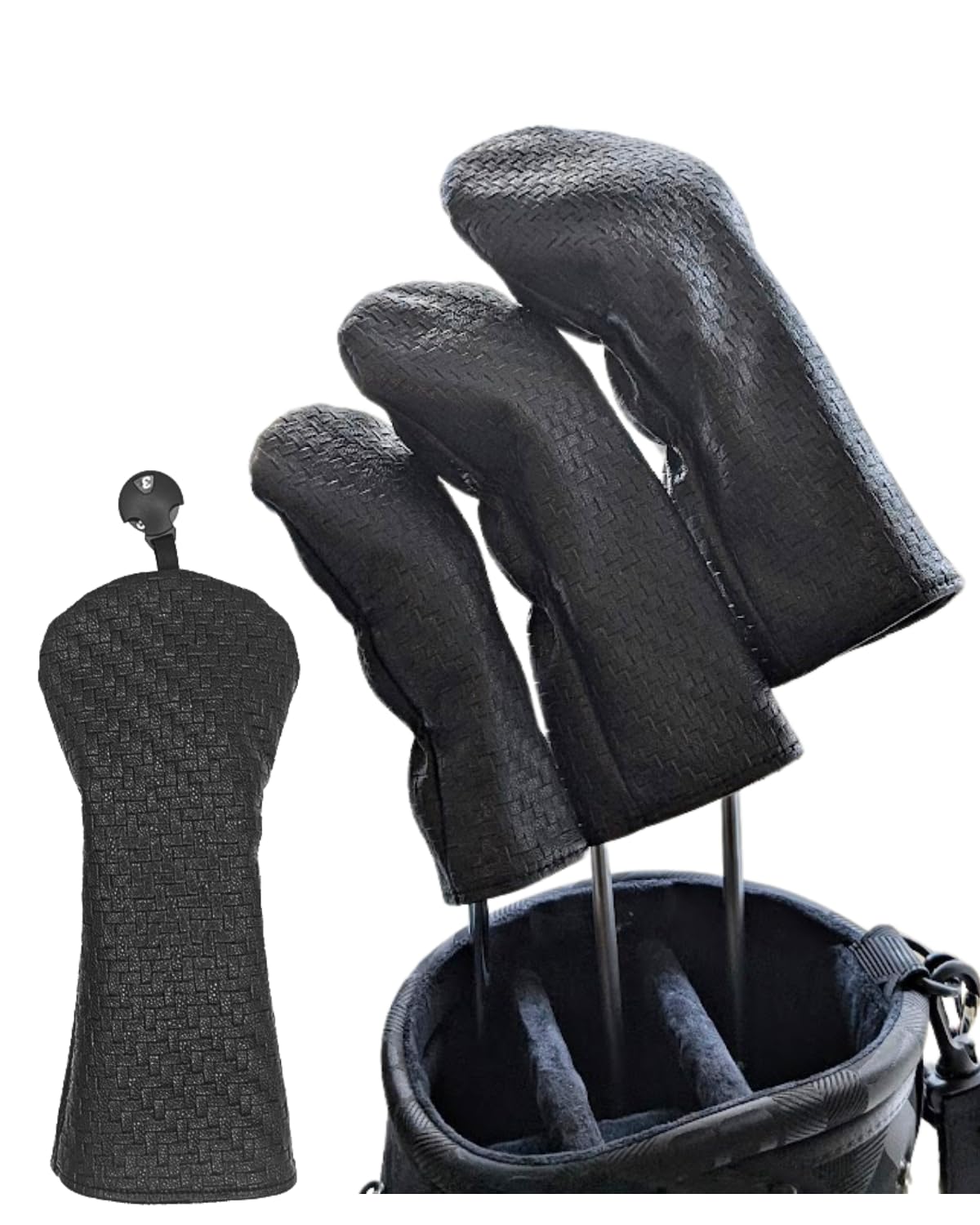 

Чехол для гольфа бренда Изготовлен из высококачественного искусственного материала Совместим с бирками для отображения номеров на FW и UT Водонепроницаемый [Домашний