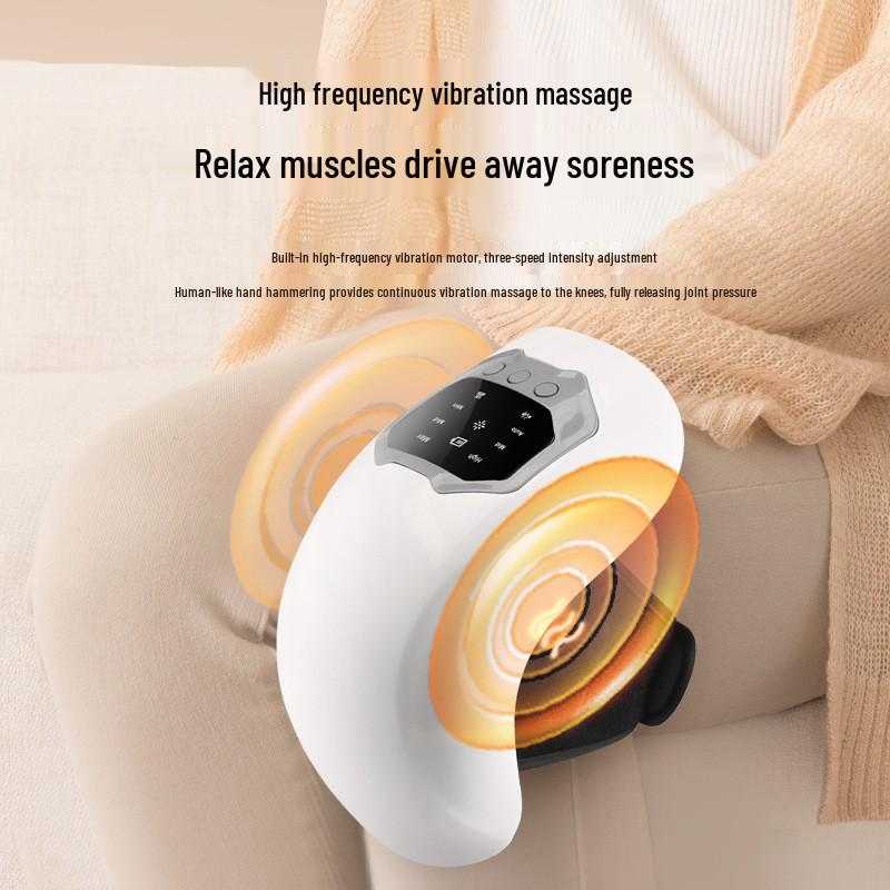 

Smart Knee Massager with Heat, Vibration, and Red Light Therapy for Joint Relief білий