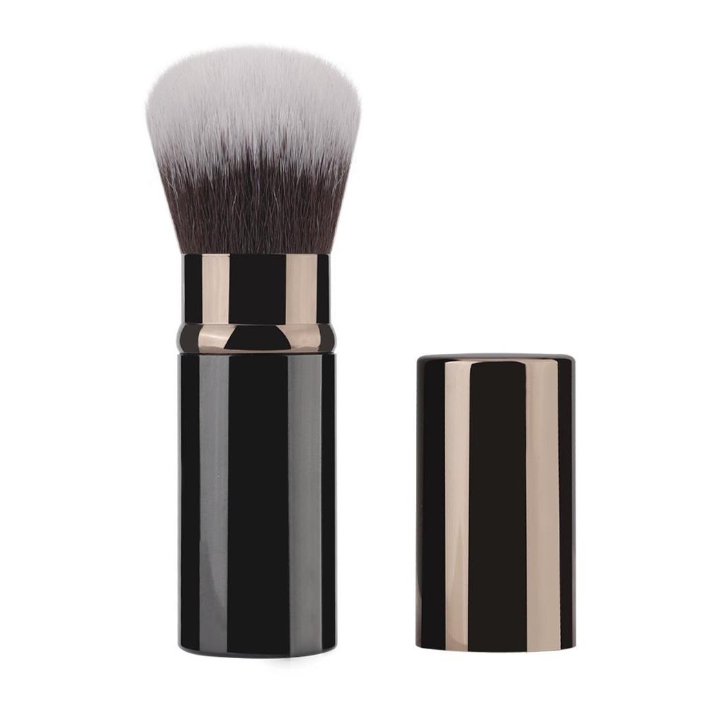 Compact Retractable Makeup Brush - Blush, Powder, Mushroom Head Tool