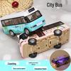 Children's Double-Decker Bus Toy: Convertible Police/Sightseeing Model with Openable Doors, Sound, Light & Inertial Motion