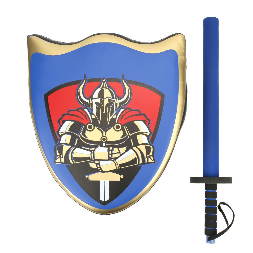 Children Taekwondo Boxing Training Fighting Knight Shield Sword Pretend Play Costume AccessoriesBlue Combination