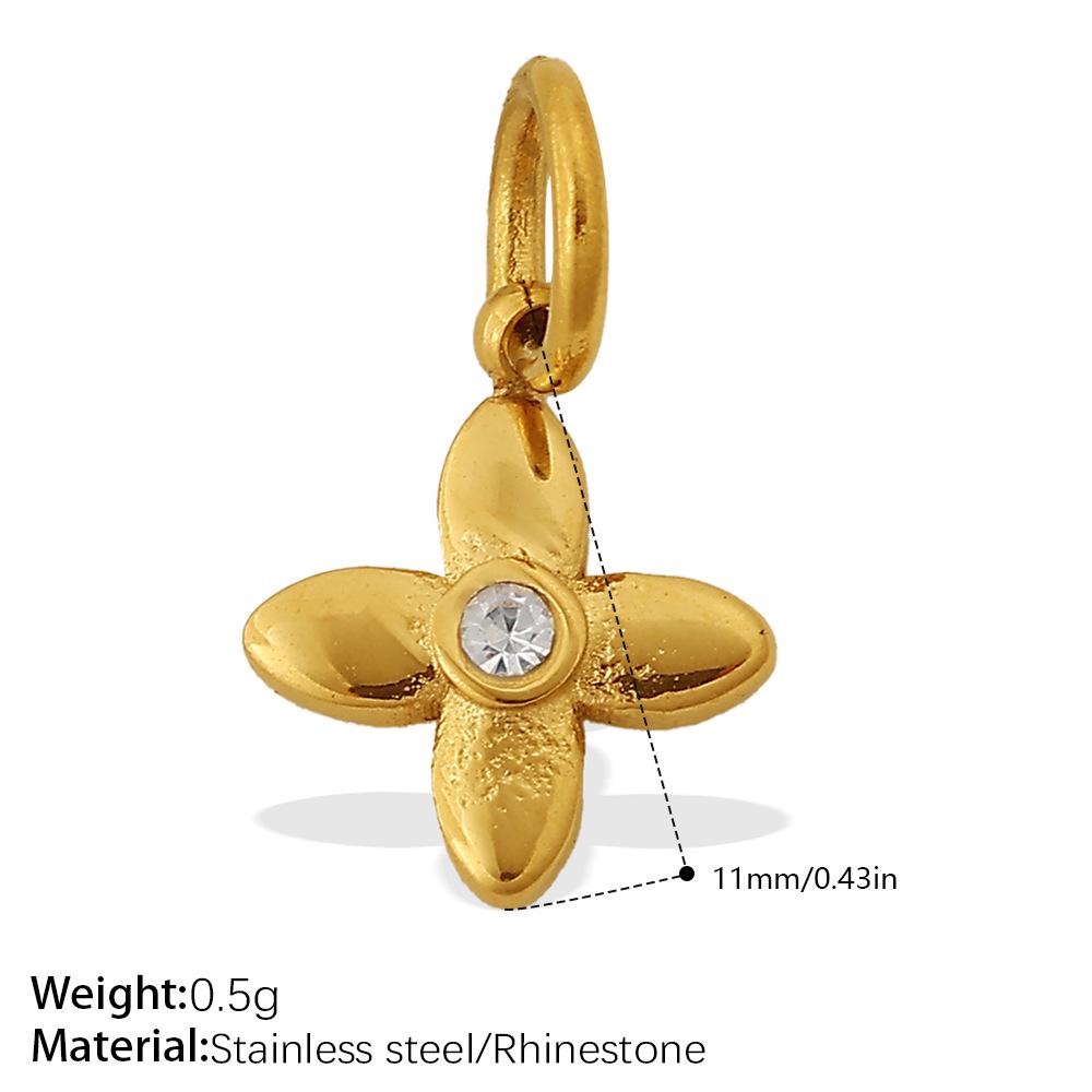 European & American Creative Floral Series Titanium Steel Pendant: Luxurious DIY Necklace & Bracelet Accessory.
