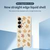 For Samsung Galaxy S25 Case Leaves Pattern Printing Straight Edge TPU Phone Back Cover