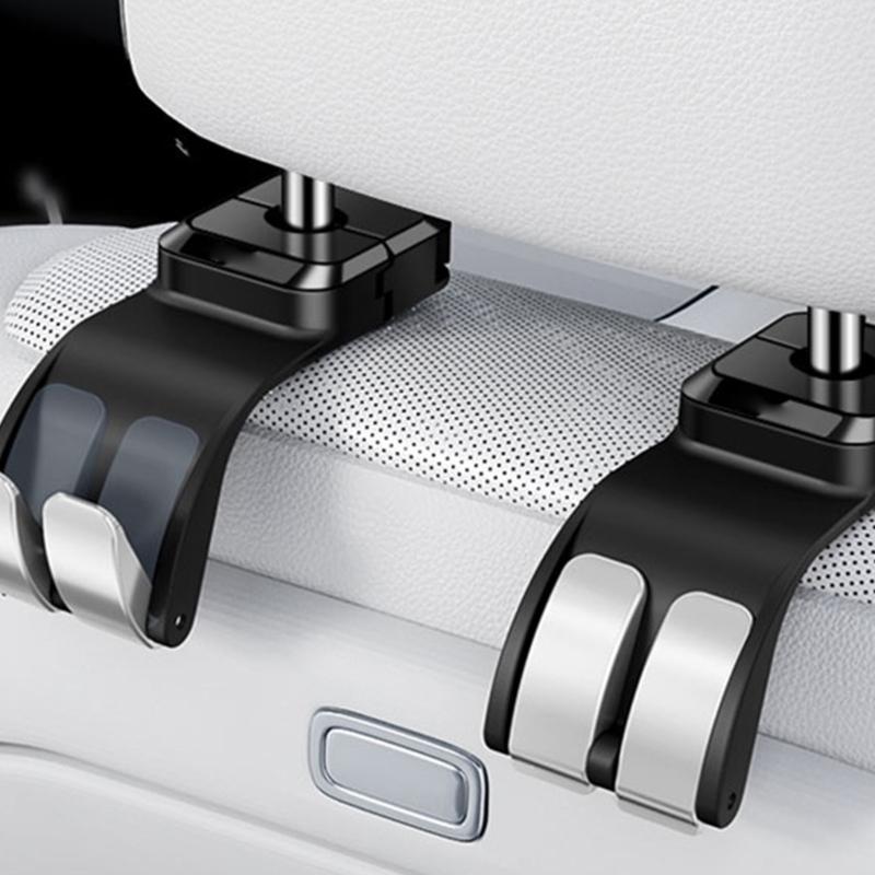 Pack Of 2 ABS Car Seat Back Hooks For Rear Storage Organization With 5kg Capacity Quick Installation Universal Design