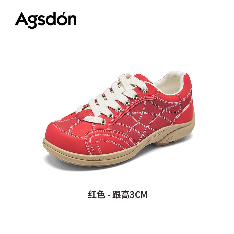 

Augustine red German training shoes women s 2025 new autumn retro platform ballet Forrest Gump shoes casual sports shoes 35