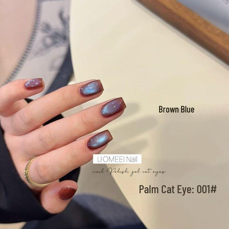 UOMEEI Autumn/Winter Brown Caramel Cat Eye Nail Gel Polish