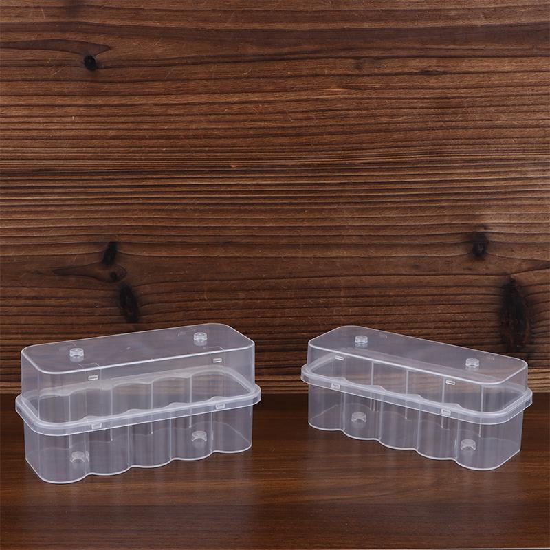 5Pcs 7Ml/10Ml 10-Slot Vial Storage Case Plastic Clear Microtube Storage Box Stackable Freezer Tube Box Diabetic Supplies