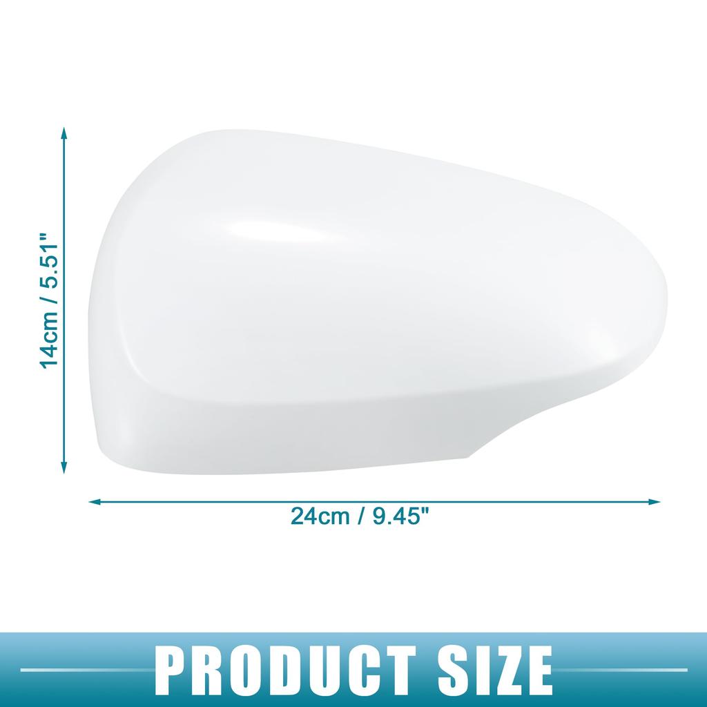 ABSOPRO Rearview Mirror Cover Part Number Left Door Mirror Cover for Toyota Prius C ABS White Cap, 8794552170B3, 2012-2018, Plastic,