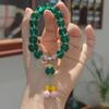 Temple-Style Fluorite Lion Bracelet - Ethnic Design for Women