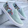 Fashion Autumn Men's Casual Shoes, Light Blue Summer Shallow Mouth Fisherman's Shoes, Canvas Board Shoes, Ethnic Style Board Shoes