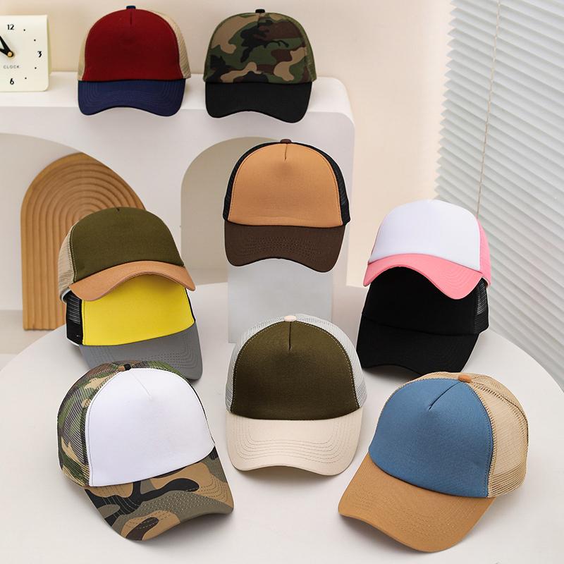 European and American cross-border casual sponge top baseball cap, summer outdoor travel breathable mesh baseball cap