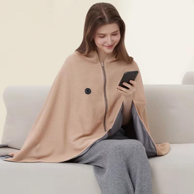 USB Electric Blanket Portable Warm Blanket Washable Shoulder Knee 2USE Fast Heating Winter Home Camping Warm Blanket 2026 New