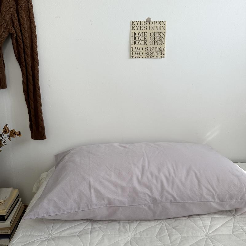 Pure Cotton Pillow Set: Includes Single 48x74cm Pillowcase, Pair of Pillow Inserts, Liner, and Cover.
