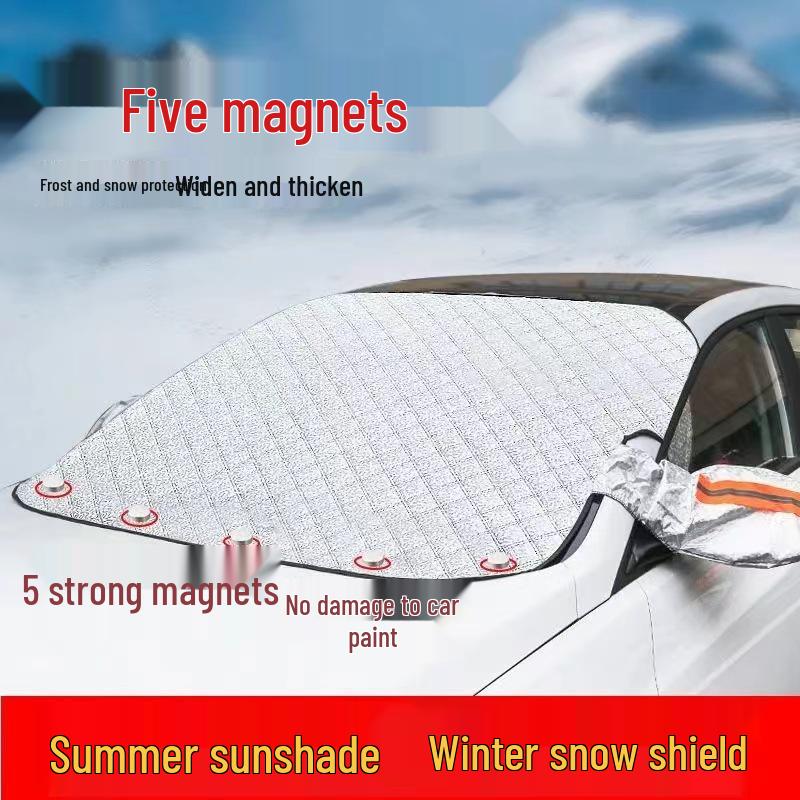 Car Windshield Snow and Sun Protection Cover - Thickened Heat-Insulating Shield for Winter
