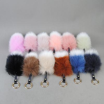 Llavero Colgante de Cola de Zorro Real Natural para Mujer, Cordón, Colgante de Lujo Lindo para Bolso, Coche, Adornos de Peluche, Llavero de Pareja, Regalos