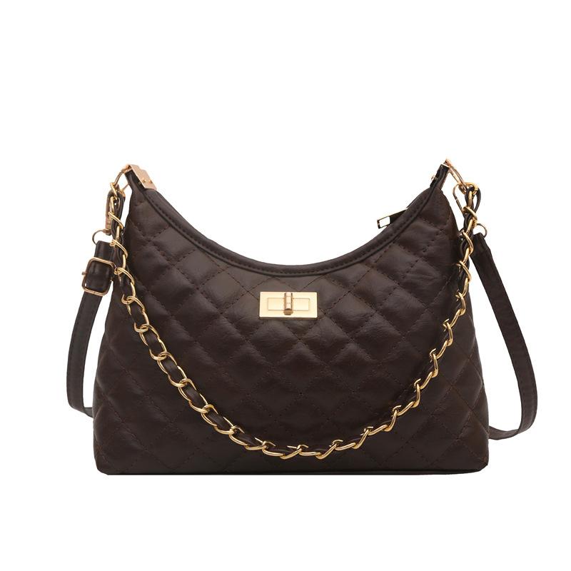 

Fashion Xiaoxiangfeng chain bag, new highend commuter bag, casual shoulder bag, diamond bag, women s bag. коричневий