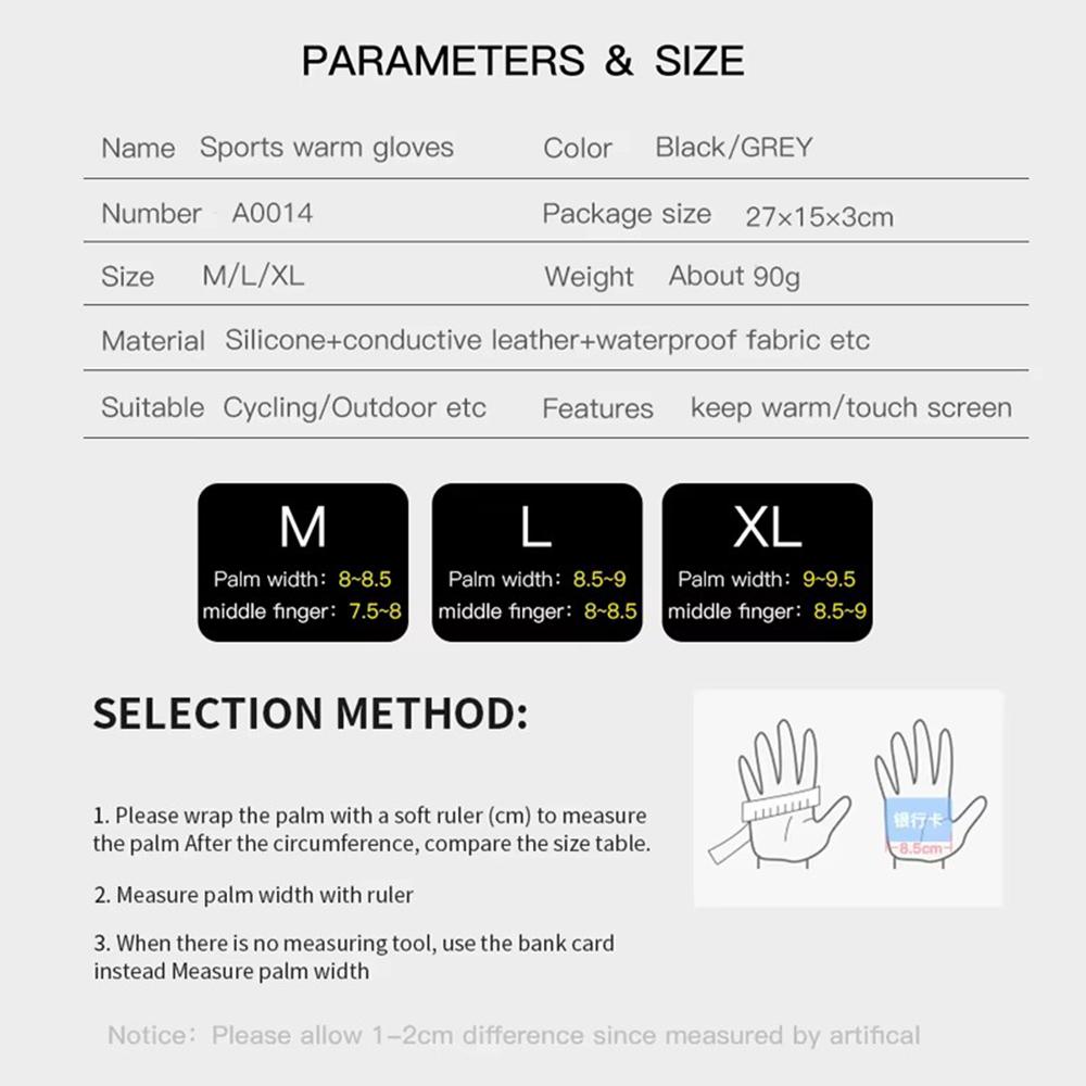 Outdoor Skiing Gloves Unisex Pockets Designed Locking Buckles Anti Slip Touch Screen Full Finger Gloves Cycling Sports Gloves