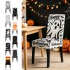 Halloween Party Stuhlbezüge mit Gesichtsausdruck Design - Lustige Hockerbezüge für Feiertagsdekoration und Festlich
