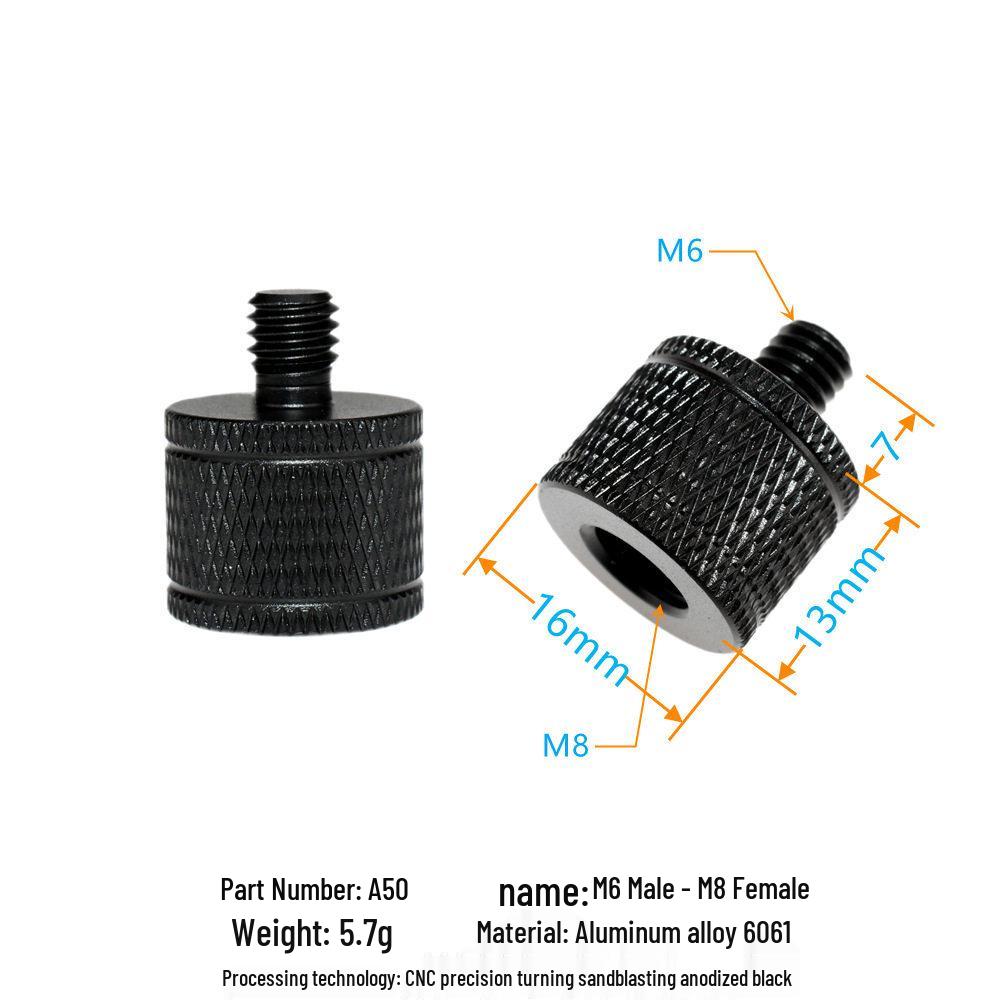 1/4 to 3/8 M4 M5 M6 M8 Screw Adapter for Tripod, Pan/Tilt Camera, Hot Shoe Mount & Light Stand