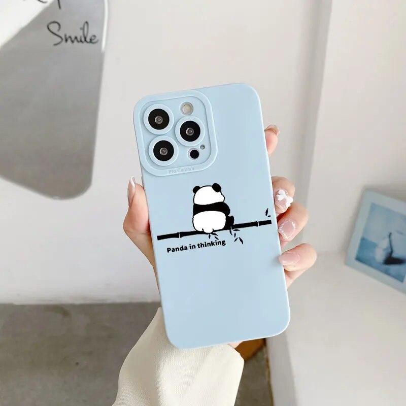 Animace Krásný telefon pro Iphone XR Max 11 Plus 6 13 Mini 7 14 X 8 12 XS Pro 6s Straight Silicon Soft TPU silikonový kryt