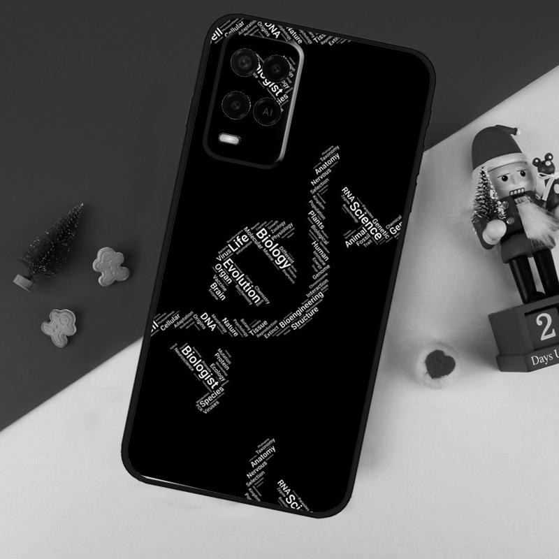 Retro DNA Science Illustration For OPPO A38 A58 A78 A98 A54 A74 A94 A16 A76 A96 A5 A9 A52 A72 A79 A53S A15 A17 A57 Case