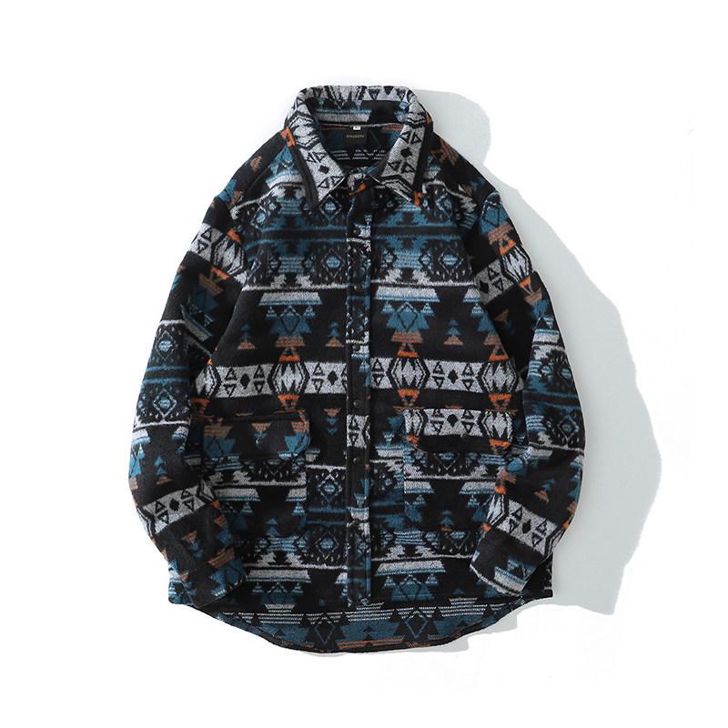 Herren Dickes Wollhemd mit Karomuster - Koreanischer Stil Trendige Langarmjacke für Teenager