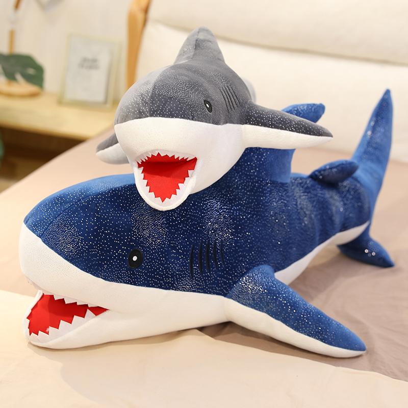 Huggable Lovely Big Size Soft Toy Plush Shark Stuffed Toys Sleeping Cute Pillow Cushion Animal Gift For Children
