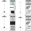 Foldable Aluminum Ironing Support Stand With Detachable Garment Hanger For Home Use