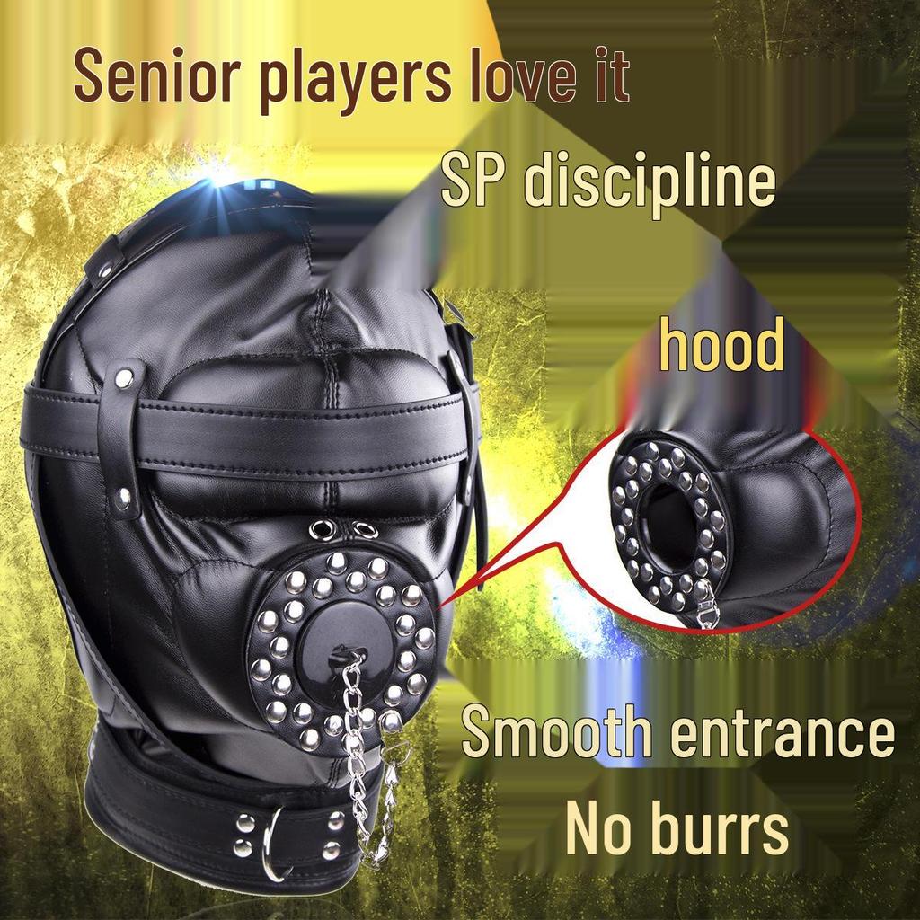 Erotic Bondage Mask and Gag Hood for Adults