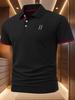 Men's Retro Classic Polo Shirt Soft Lapel Short Sleeve Breathable Casual Top for Street & Office Daily Wear