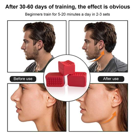 2Pcs Silicone Jaw Exerciser Portable Men Women Face Muscle Sculpting Jaw Bone Strengthener