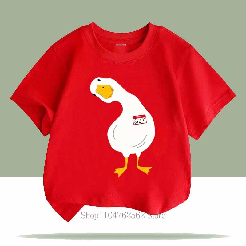 Little Duck Baby Graphic Print Tshirt for Boys Girls Summer Casual Children Cute Colorful Tops Kids ONeck Short Sleeve Tees