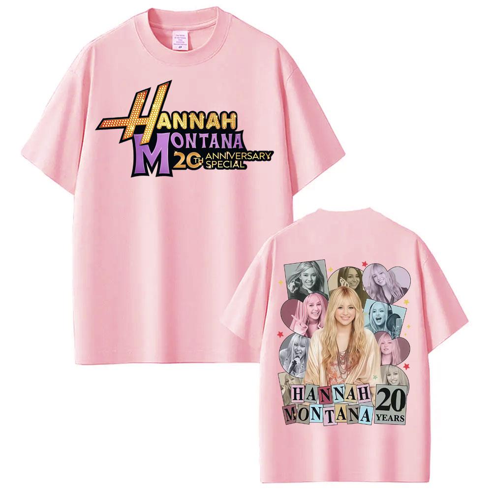 Pop Star Hannah Montana 20 Years Graphic Tshirt Men Women Clothes Harajuku High Street T Shirts 100 Cotton Oversized Tshirts