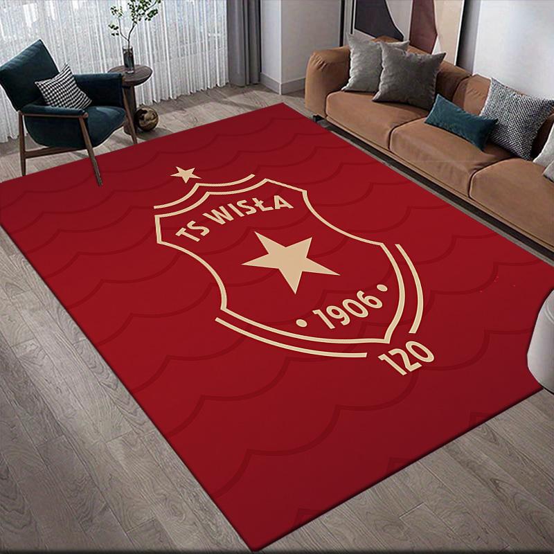 WISLA KRAKOW Flannel Pattern Square Carpet,Area Rug,Carpet Rug for Living Room Bedroom Sofa Playroom Decor,Non-slip Floor Mat