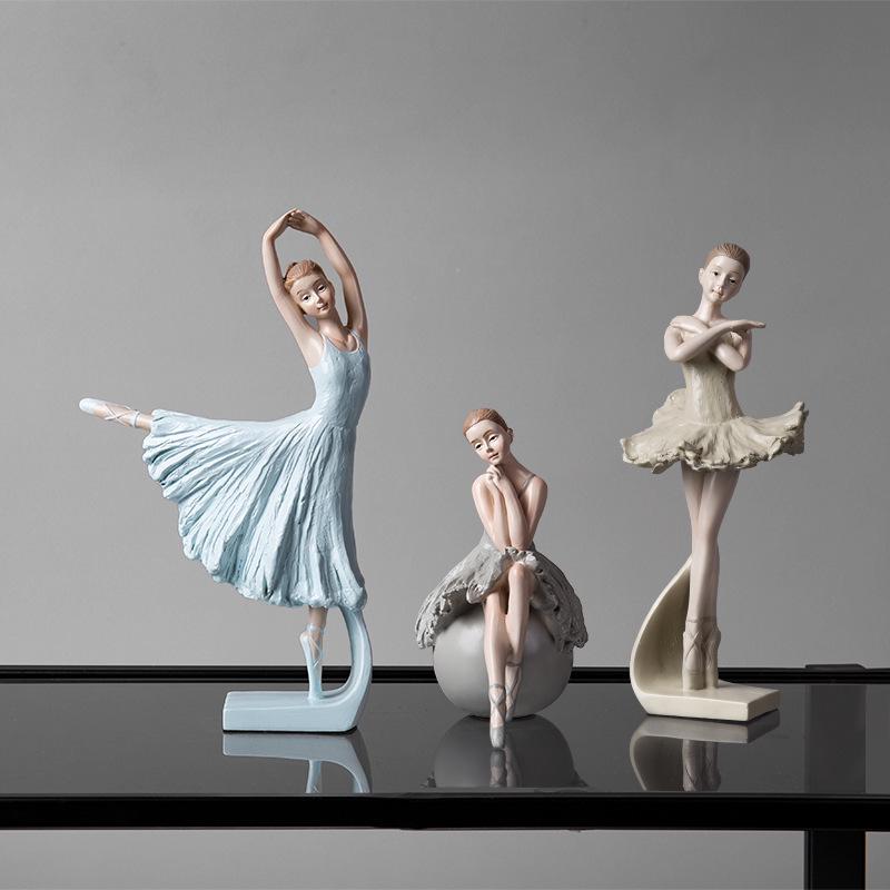 Nordic Ballet Girl Ornament - Creative Dancer Model for Princess Room Decor