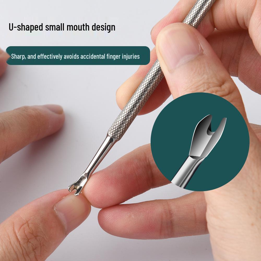 

Stainless Steel Mirror Polished Titanium Nail Removal Tool Set: Planer, Pusher, Double-Headed Pick.