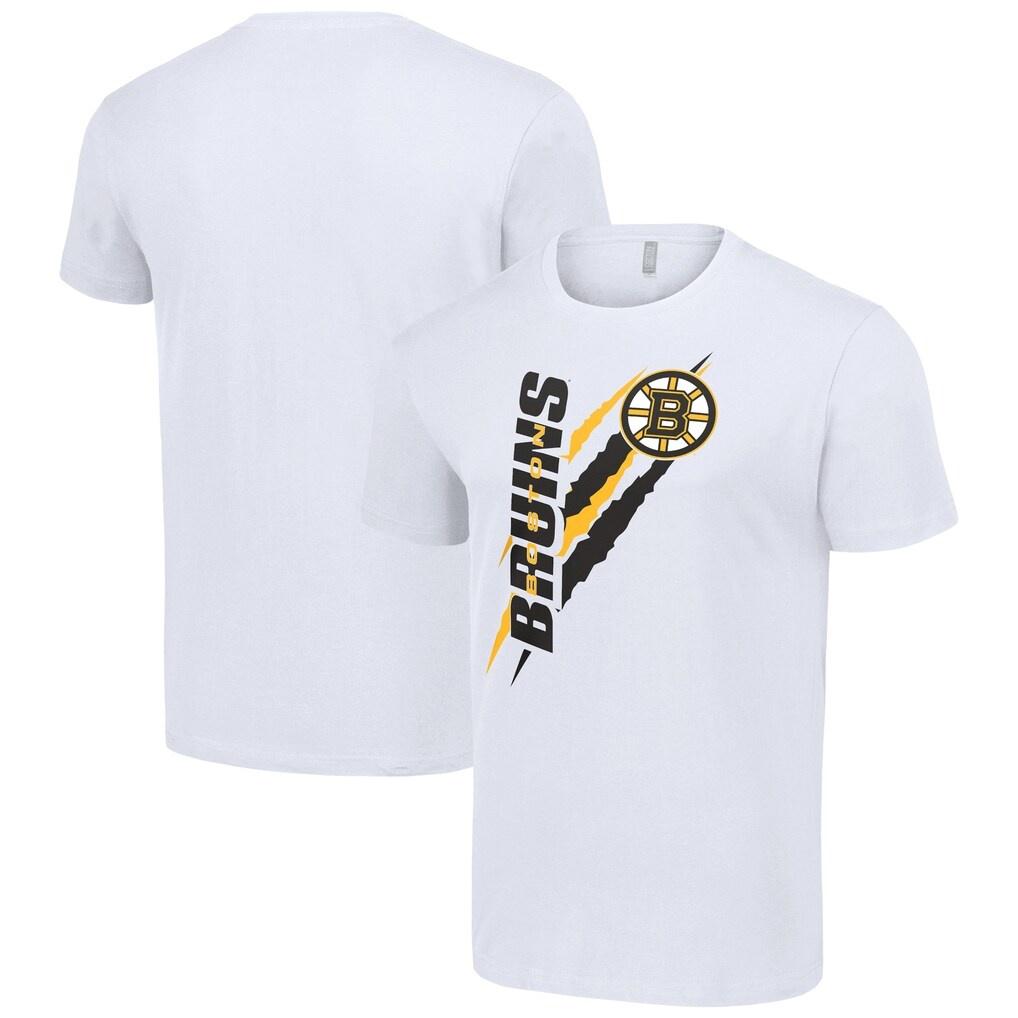 Boston Bruins Starter Color Scratch Tričko Pohodlné Prodyšné Letní Stadion Autentické Jméno Číslo Módní Tričko