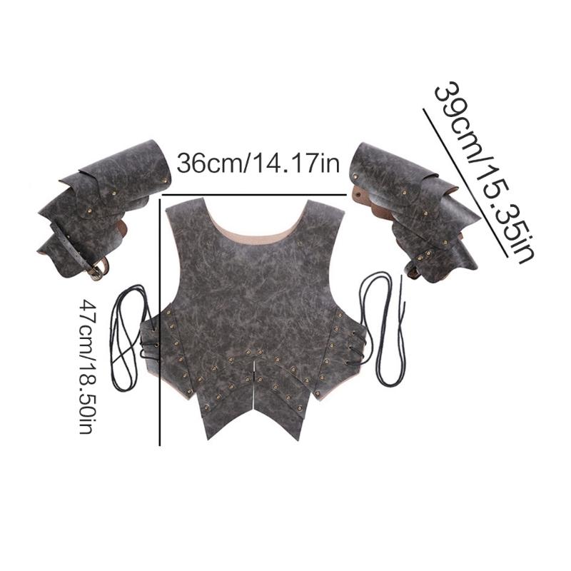Män Cosplay Bröstharnesk Justerbart Fuskpäls Kropp Bröstsele Justerbara Axelpansar för Halloween Cosplay