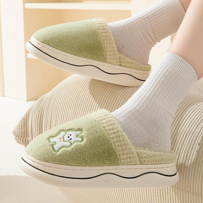 Fashion Casual Fluffy Slippers Women Home Plush Cartoon Designer Winter Woman Shoes Flat Casual Platform Footwear Trend Fuzzy Fur Slides