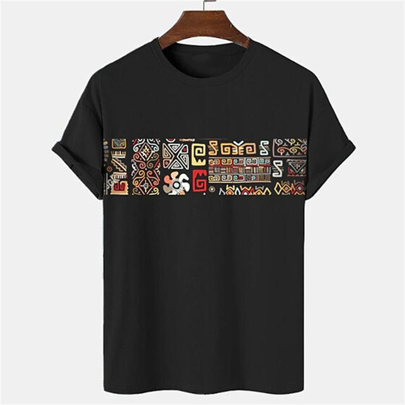 

Ретро-полосатая рубашка, мужская футболка, летняя повседневная футболка с коротким рукавом, пуловер в минималистском стиле, унисекс, большой размер 5XL