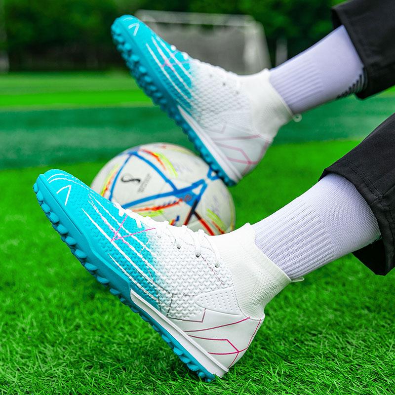 2024 Men's Soccer Shoes Large Size Ultralight Football Boots Boys Sneakers Non-Slip AG/TF Soccer Cleats Ankle Boots Unisex