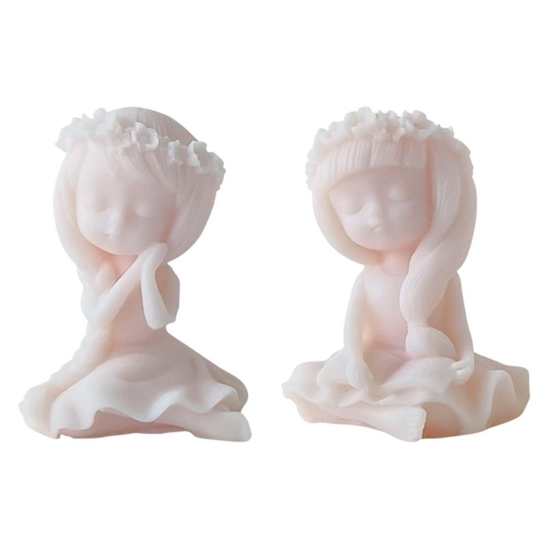 Girl Candle Silicone Mold for Handmade Desktop Decoration Gypsum Epoxy Resin Aroma Candle Mould for Home Decorations