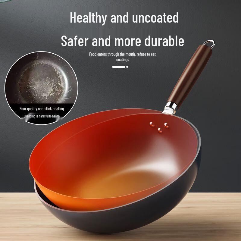 Wutuo Traditional Forged Iron Wok - 34cm