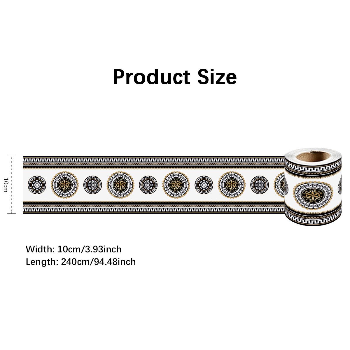 

240 см Длина Роскошный Плинтус Угловая Настенная Наклейка Ванная Комната Офис Стеклянная Талия Домашний Декор Водонепроницаемый Пол Волновод Художественные Обои 10cmX240cm