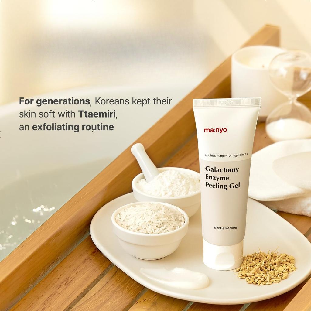 MA:NYO Galactomy Enzym Peeling Gel 75ml, Gesichts- und Körperpeeling, Entfernt abgestorbene Hautzellen, Entfernt Mitesser