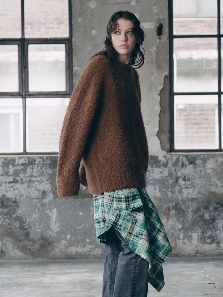 ASIF CALIE Alpaca Round Knit Brown