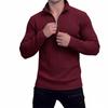 Herren Casual Hemd mit Viertelreißverschluss Langarm Top