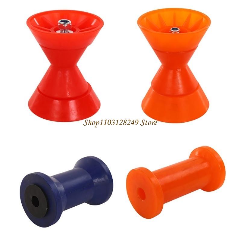 N5KD 3in/4in Roller for Trailer Bracket Easy Installation Rubber Roller Trailer Stop with 1/2in Shaft Boat Accessory