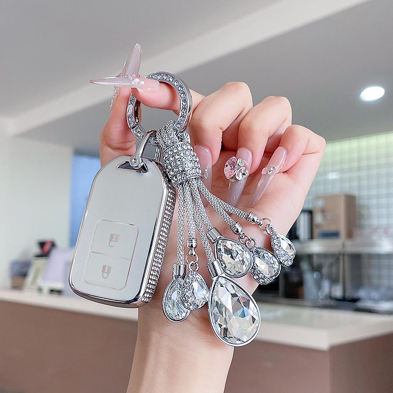 Premium Women's Car Key Case for Honda Accord, Civic, CR-V, Fit, Odyssey, Vezel, Lingpai, and XR-V